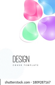 Bright, dynamic, smooth shapes. Colorful geometric background pattern. Template for corporate design, flyer or presentation. Vector illustration