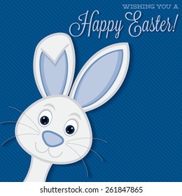 Bright Easter bunny card in vector format.