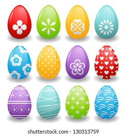 bright easter eggs