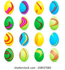 Bright Easter Eggs Collection . 
