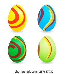 Bright Easter Eggs Collection . Vector 