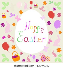 bright Easter greeting card,vector illustration