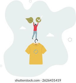 bright Eco T-shirt .environment concept. character life .