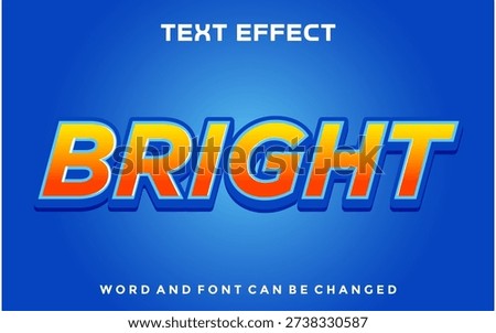 Bright editable text effect design template