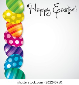 Bright Egg Happy Easter card in vector format.