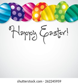 Bright Egg Happy Easter card in vector format.