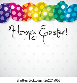 Bright Egg Happy Easter card in vector format.