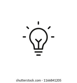 Bright electric bulb line icon. Creative idea, electricity, solution. Startup concept. Vector illustration can be used for topics like business, energy, technology