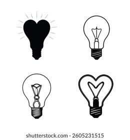 A bright electric lightbulb vector icon symbolizes innovative energy and idea