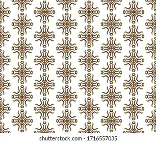 Bright elegant pattern. Warm colored elements. Vector illustration.