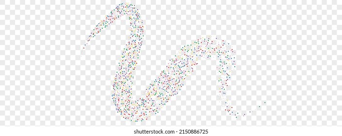 Bright Element Background Transparent Vector. Confetti Banner Design. Colorful Party. Multicolored Circle Birthday. Geometric Shrovetide Card.