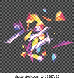 Bright Element Background Transparent Vector. Bokeh Radiant Card. Glow Flash Wallpaper. Yellow Firework. Glare Clean Template.