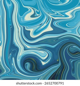 Bright and energetic blue abstract swirl inspired by water currents and sky. A vibrant design for modern or aquatic themes.