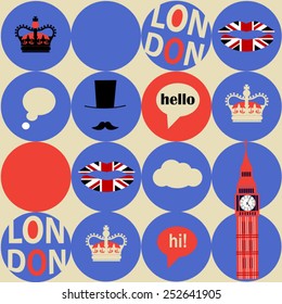 bright english background with circles