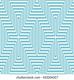 Bright ethnic abstract background. Seamless pattern with symmetric geometric ornament. Ornamental vivid wallpaper. Vector illustration