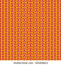 Bright ethnic abstract background. Seamless pattern with symmetric geometric ornament. Ornamental vivid wallpaper. Vector illustration