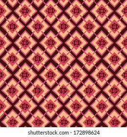 Bright ethnic geometric seamless pattern
