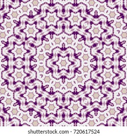 Bright Ethnic Pattern for Seamless Texture. Abstract Geometric Elements. Mandala Motif for Tile, Carpet, Ottoman
