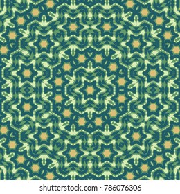 Bright Ethnic Pattern for Seamless Texture. Abstract Geometric Elements. Mandala Motif for Tile, Carpet, Ottoman