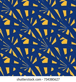 Bright Exotic Leaves. Seamless Pattern with Colorful Tropic Plants. Trendy Hand Drawn Zentzngle for Surface, Textile, Cloth, Linen