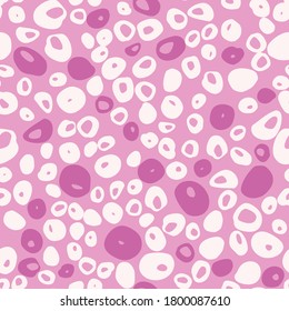 Bright exotic print seamless pattern. Lilac background with white africal abstract ornament. Great for wallpaper, textile, wrapping paper, fabric print. Vector illustration.