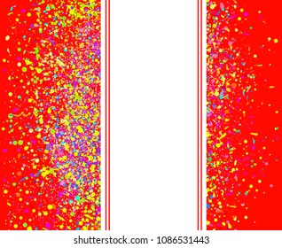 Bright explosion. Firework. Texture with random geometric glitters and stripes. Background with confetti. Pattern for design. Print for banners, posters and textiles. Greeting cards