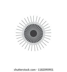 bright eye ball symbol vector