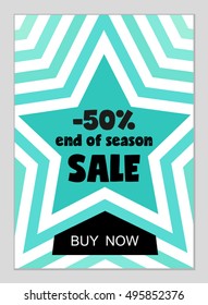Bright eye catching sale website posters in flat design style. Vector illustrations for social media banners, smart phone or tablet posters, email and newsletter designs, cell phone ads, promotion.