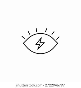 Vector de signo de icono de relámpago de ojo brillante