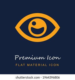 Bright Eye premium material ui ux isolated vector icon in navy blue and orange colors