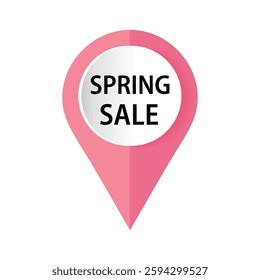 Bright and eye-catching spring sale promotional sign designed to attract shoppers and boost sales in a retail environment.