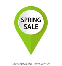 Bright and eye-catching spring sale promotional sign designed to attract shoppers and boost sales in a retail environment.