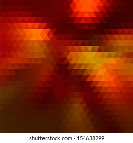 Bright Fall geometric background of red triangles. Vector Illustration.