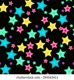 Bright Fashion Star On Black Background Stock Vector (Royalty Free ...