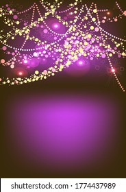 bright festive background with abstract garlands. Vector