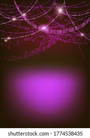 bright festive background with abstract garlands. Vector