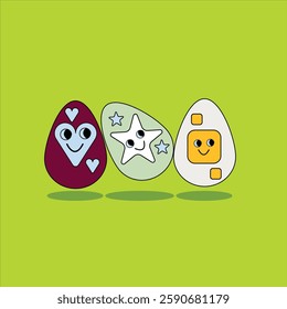 Bright and festive Easter illustrations featuring colorful eggs, cute bunnies, spring flowers, and holiday decorations. Perfect for greeting cards, invitations, and seasonal designs!