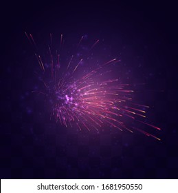 bright festive explosion of a vector salute on a replaceable mosaic background, a sense of celebration