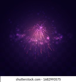 bright festive explosion of a vector salute on a replaceable mosaic background, a sense of celebration