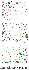 Bright festive falling confetti. Vector illustration. New design's elements. Multicolor set of beautiful modern abstract textures on white background.