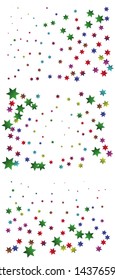 Bright festive falling confetti. Vector illustration. Magic design's elements. Multicolor set of beautiful modern abstract textures on white background.