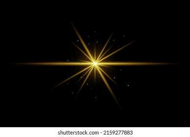 Bright festive flash element to design with golden particles