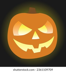 bright festive smiley face pumpkin halloween