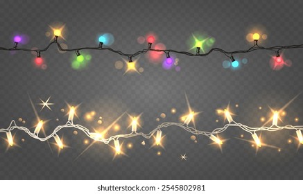 Luces De Cadena Festivas Brillantes En Varios Colores Y Brillo Cálido Create Una Alegre Atmósfera Festiva Perfecta Para Celebraciones Y Decoraciones De Temporada Que Ofrece Una Mezcla De Iluminación Moderna Y Clásica