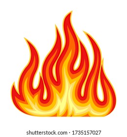 Bright Fire Blaze Isolated On White Stock Vector (Royalty Free ...