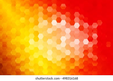 bright fire color hexagon background. vector illustration. for design, presentation