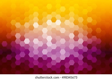 bright fire color hexagon background. vector illustration. for design, presentation