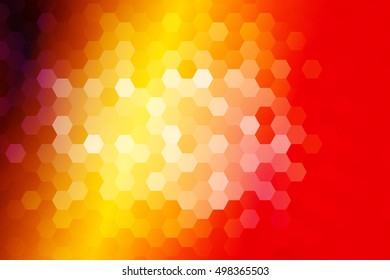 bright fire color hexagon background. vector illustration. for design, presentation
