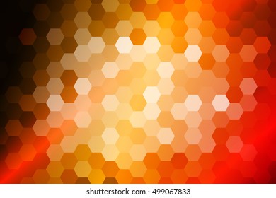 bright fire color hexagon background. vector illustration. for design, presentation