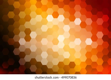 bright fire color hexagon background. vector illustration. for design, presentation